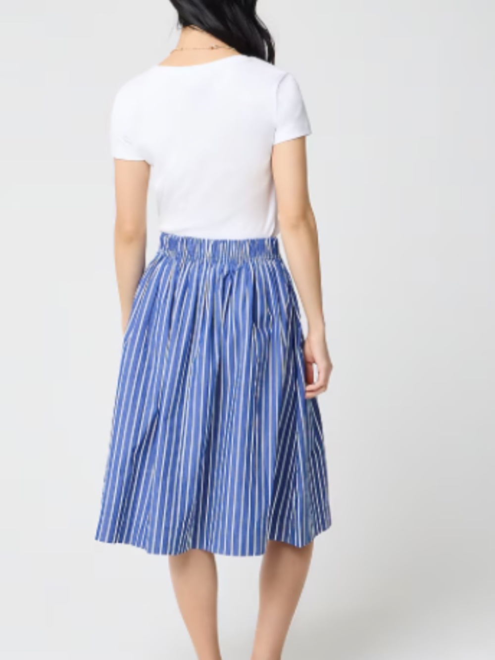 J. Crew Factory pleated button-front midi skirt, size Large - Picture 3 of 3